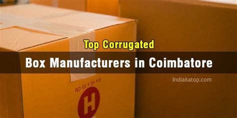 Top 15 Corrugated Box Manufacturers in Coimbatore